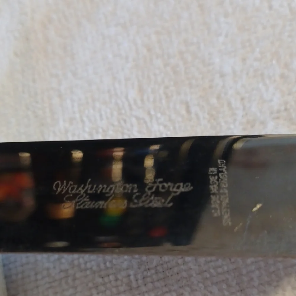 Washington Forge Carving Set With Knife Sharpener Vintage Fo Stag Handles